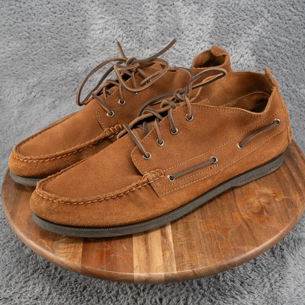 Sperry Top Sider Brown Leather Chukka Ankle Boots Men's Lace Up 15 M